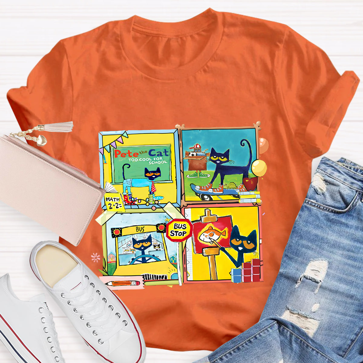 Pete The Cat School  Making Friends And Memories T-Shirt