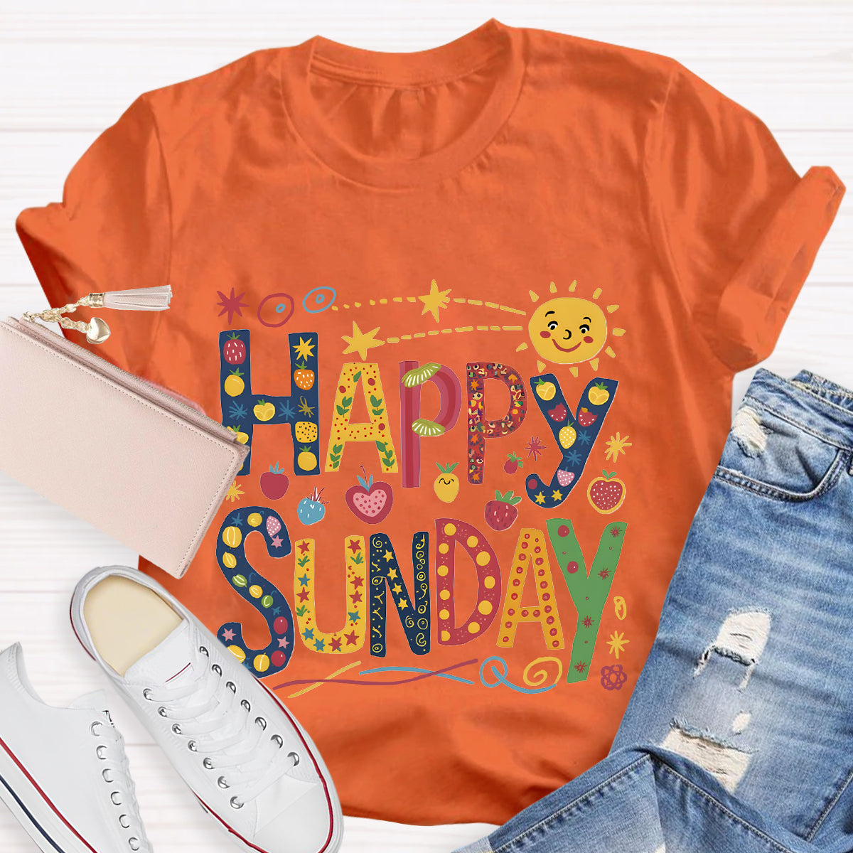 Happy Sunday Floral T-Shirt