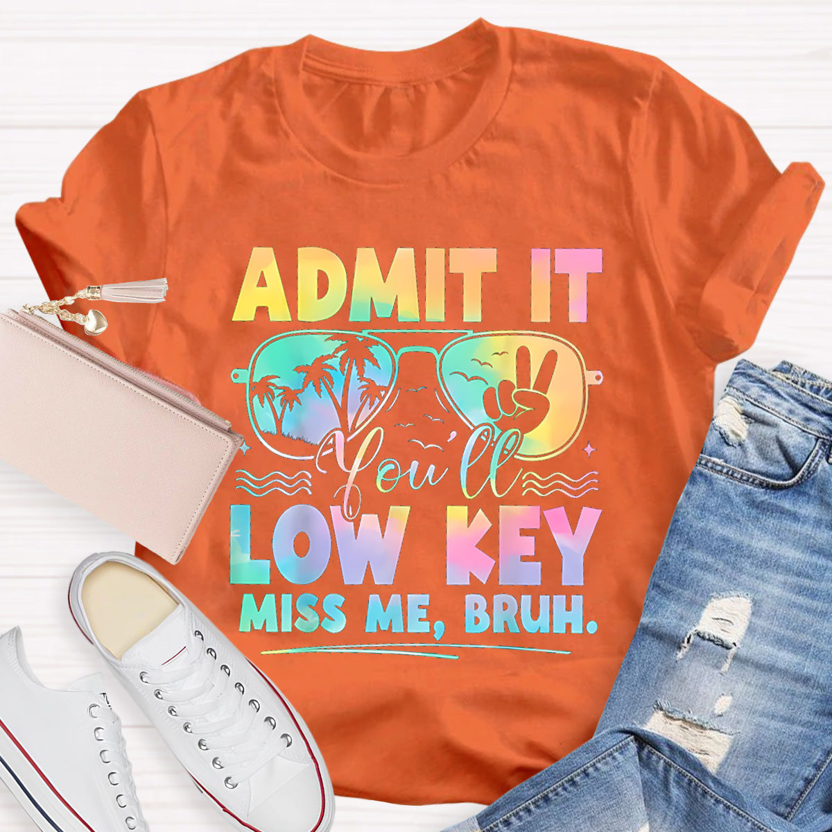 Low Key Miss Me Bruh Teacher T-Shirt