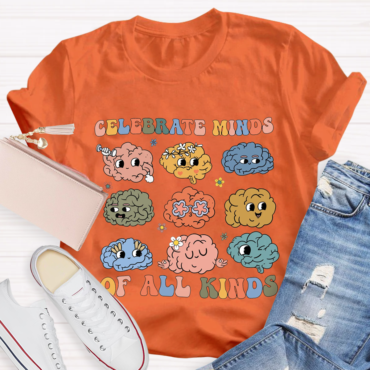 Celebrate Mind Of All Kinds Autism Awareness Special EducTeacher T-Shirt