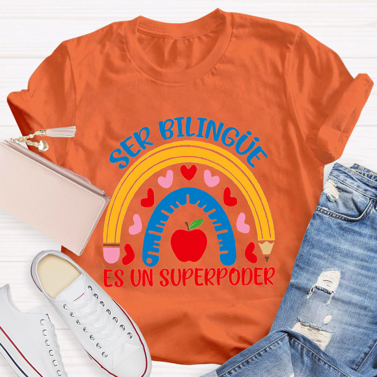 Ser Bilingue Es Un Super Poder Spanish Teacher T-Shirt