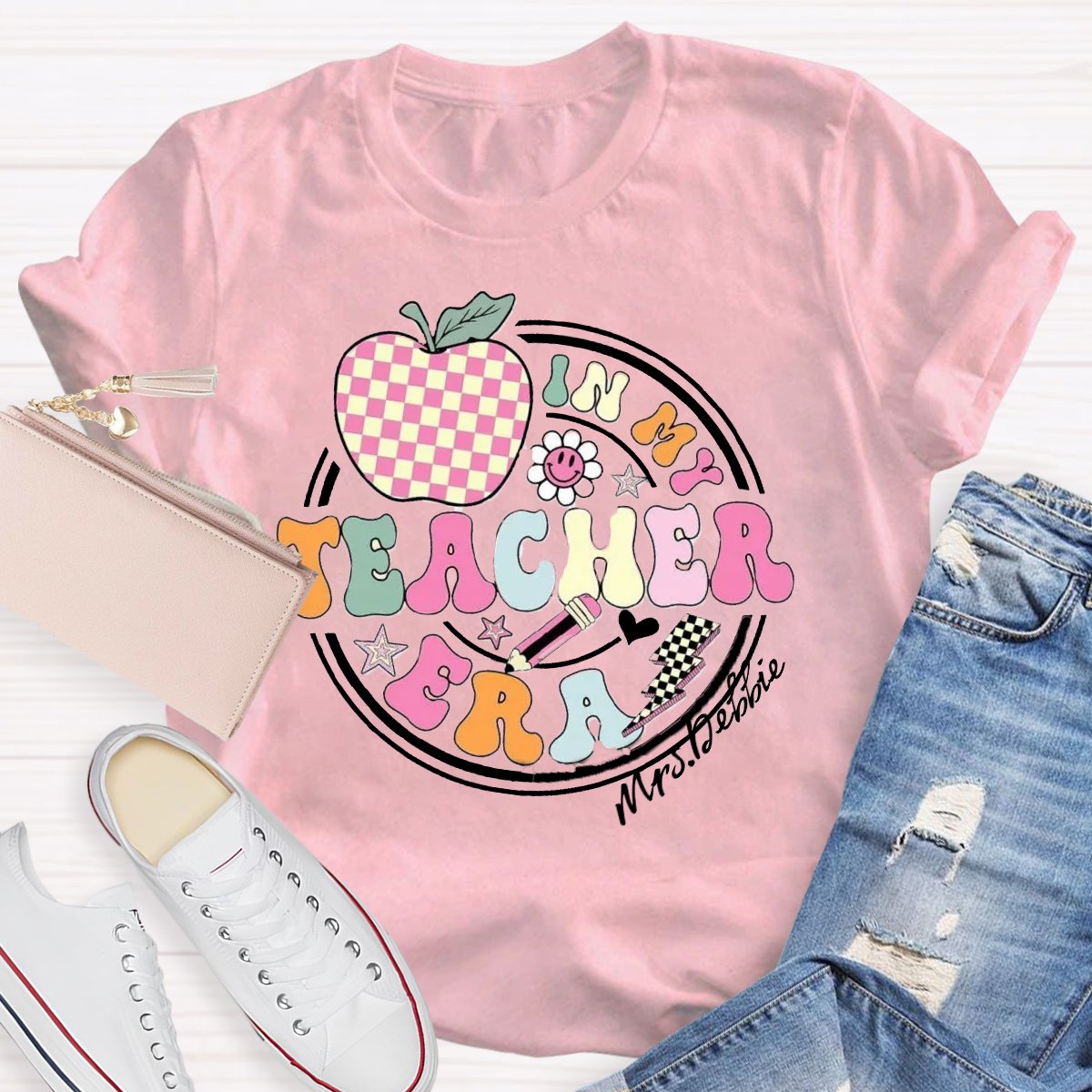 Personalized Name In My Teacher Ear Teacher Shirt