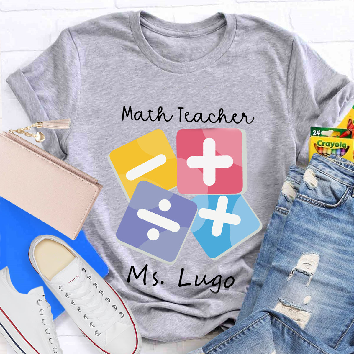 Personalized Name Funny Math Teachers T-Shirt