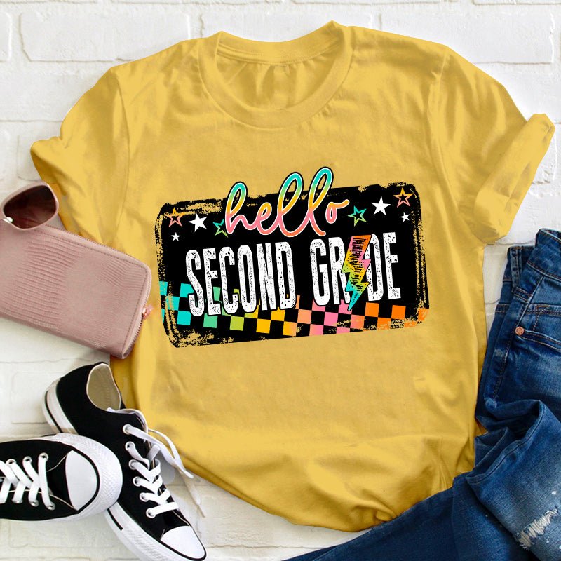 Personalized Grade Hello Teacher T-Shirt