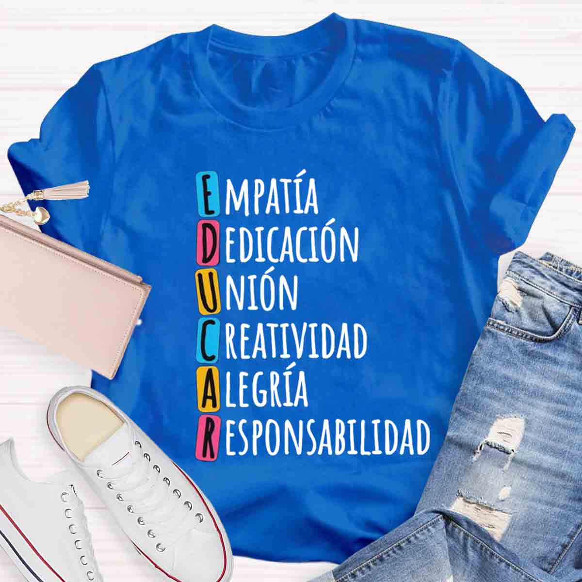 Educar Spanish Teacher Quote Spanish Teacher T-Shirt