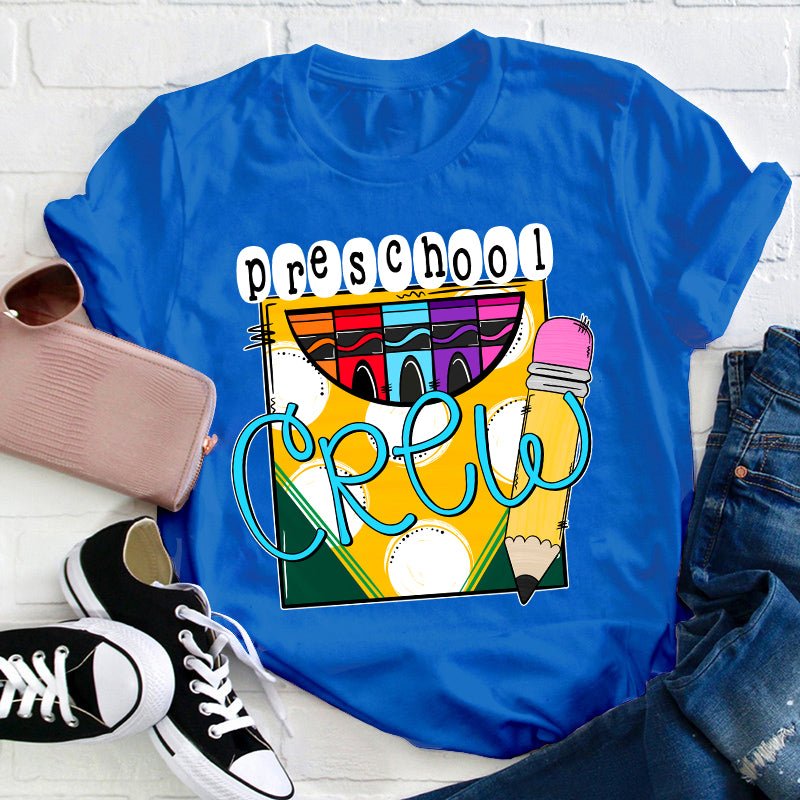 Personalized Grade A Box Of Colored Crayons Teacher T-Shirt