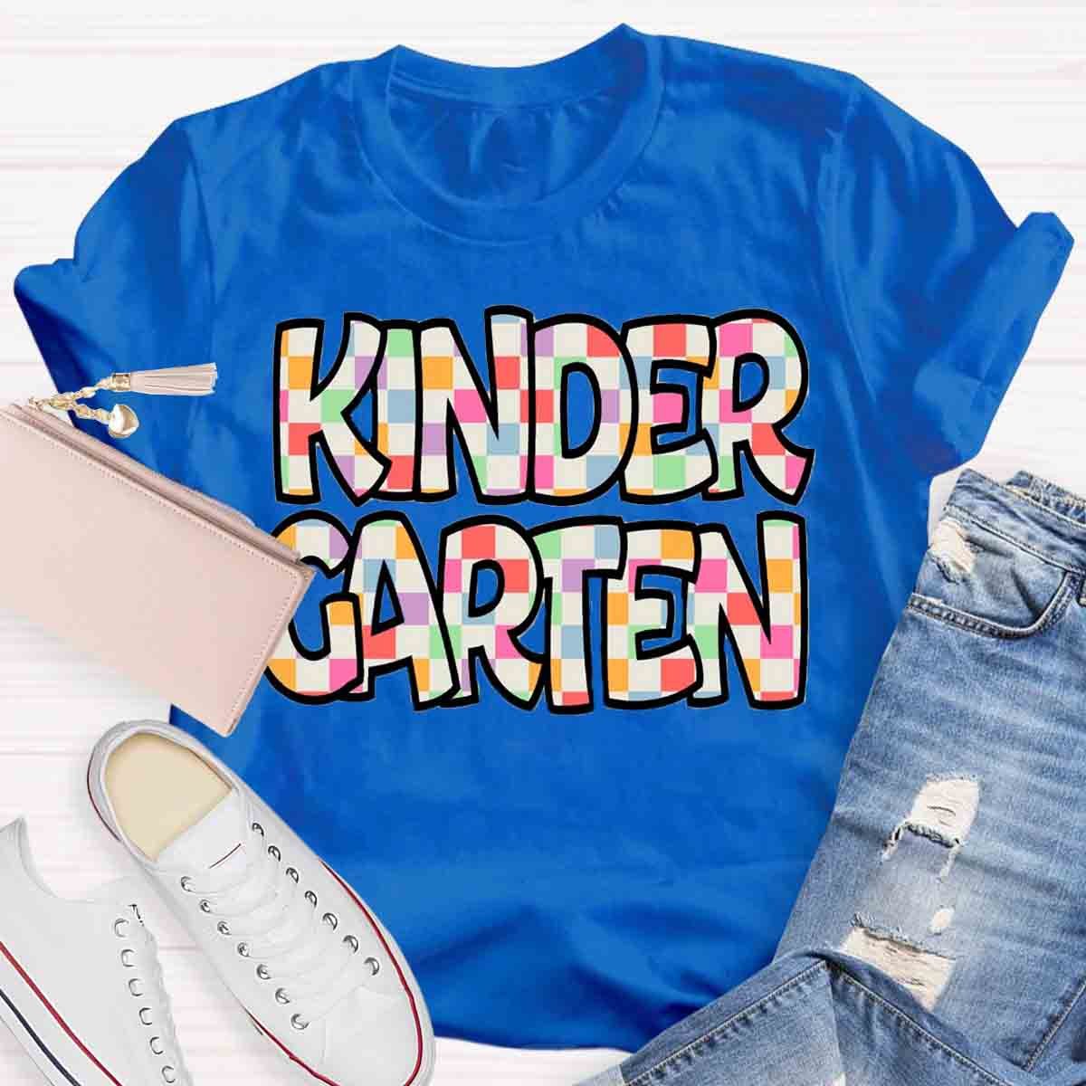 Personalized Grade Colorful Color Block T-Shirt