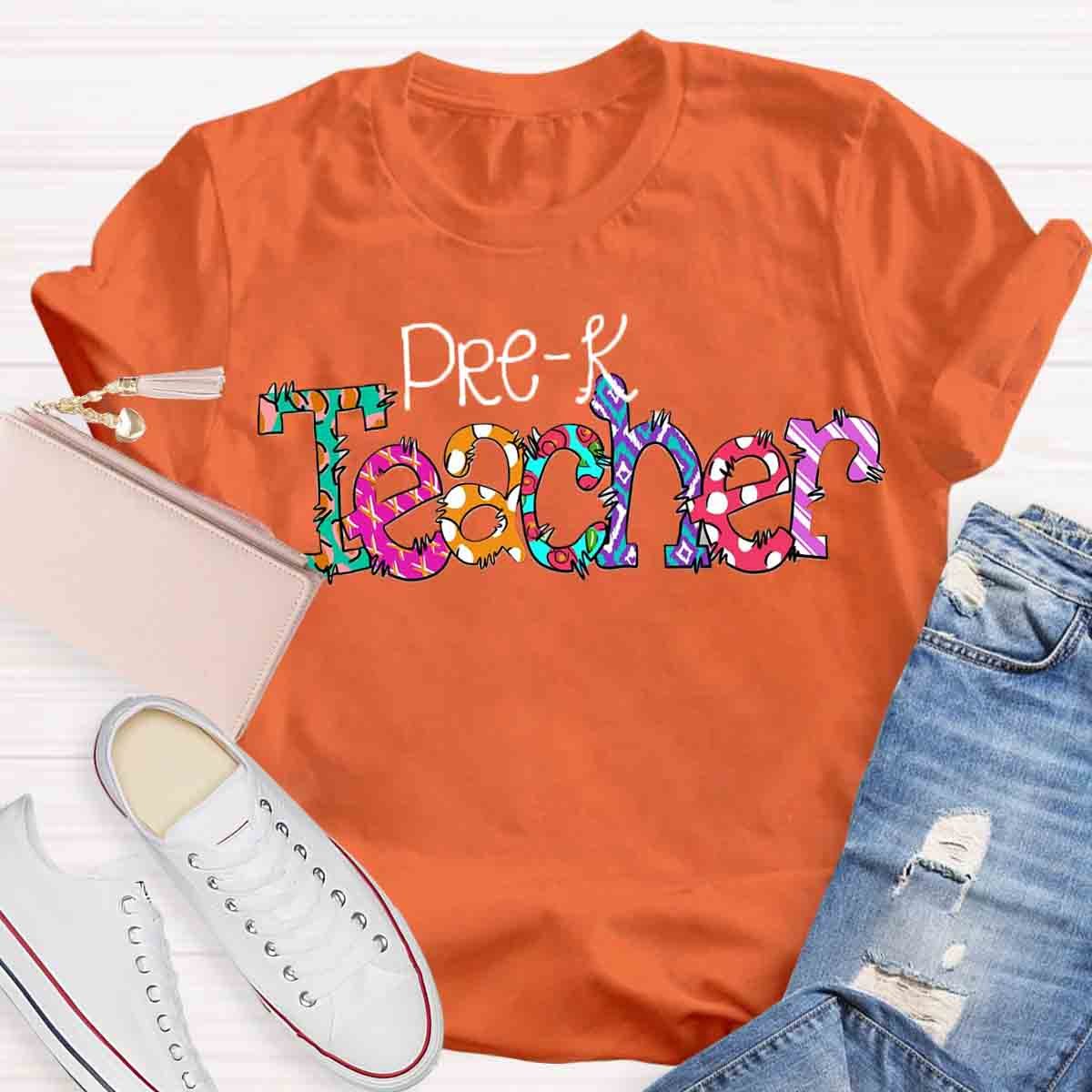 Personalized Grade Colorful Geometric Contrast T-Shirt