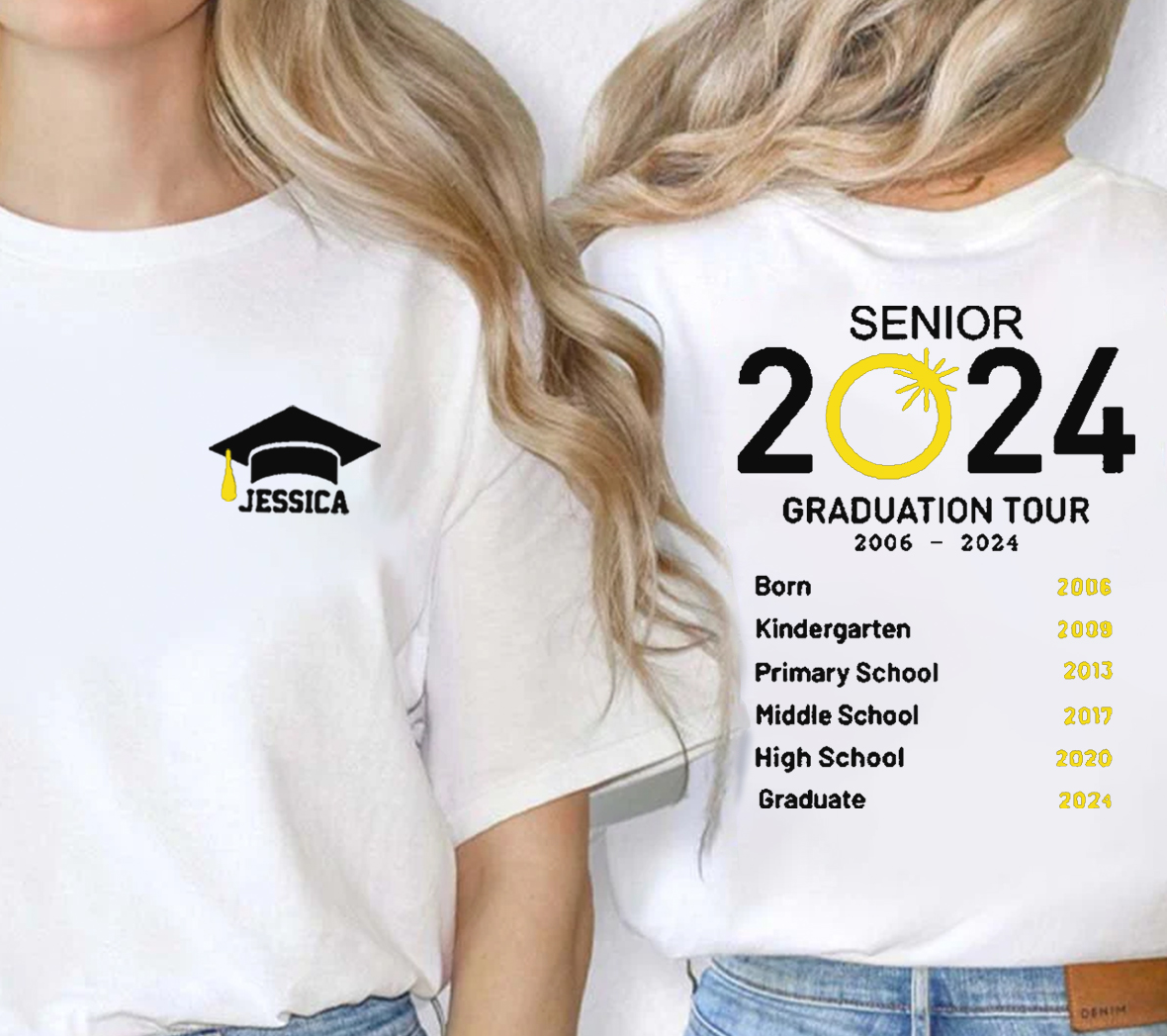 Personalized Graduation Tour Teacher Two Sided T-Shirt