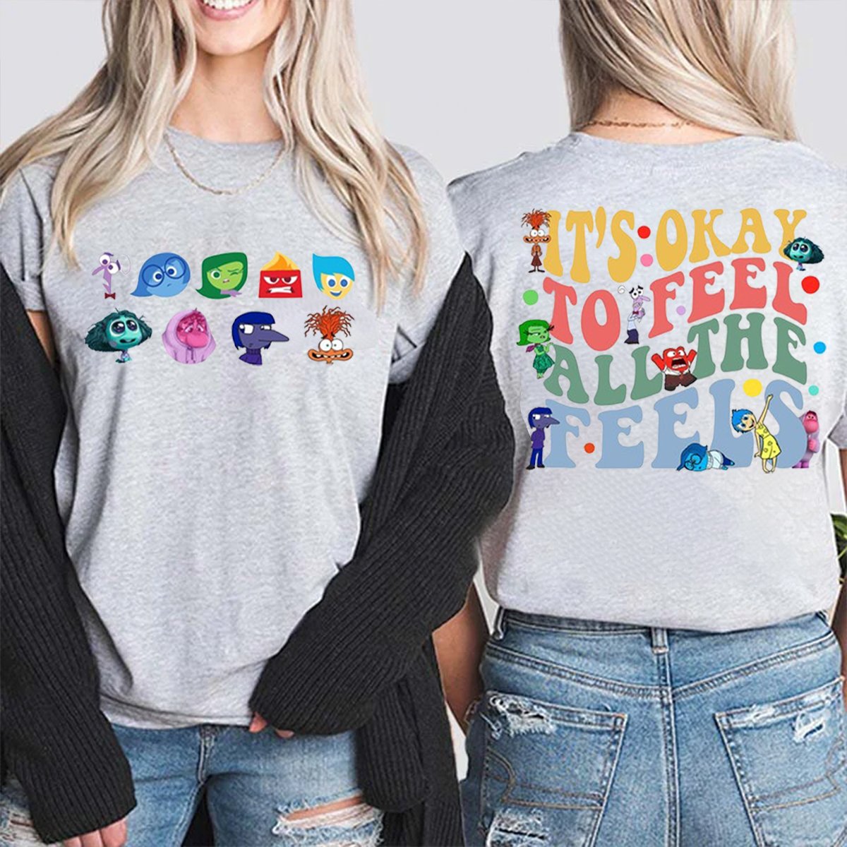 It's Okay To Feel All The Feels Double-Sided Teacher Shirt