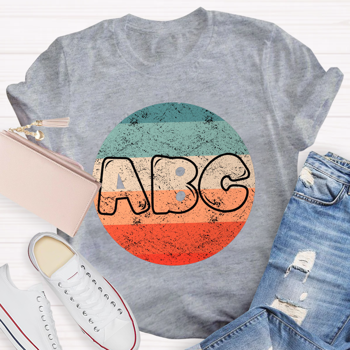 Casual ABC Teacher T-Shirt