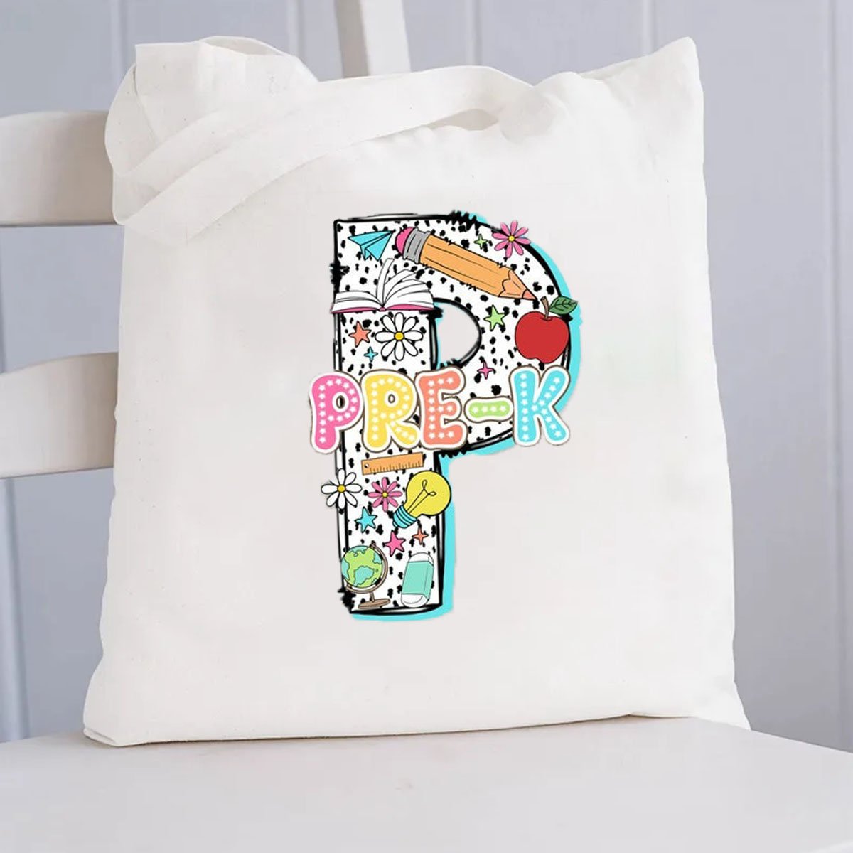 Personalized Grade Canvas Tote Bag