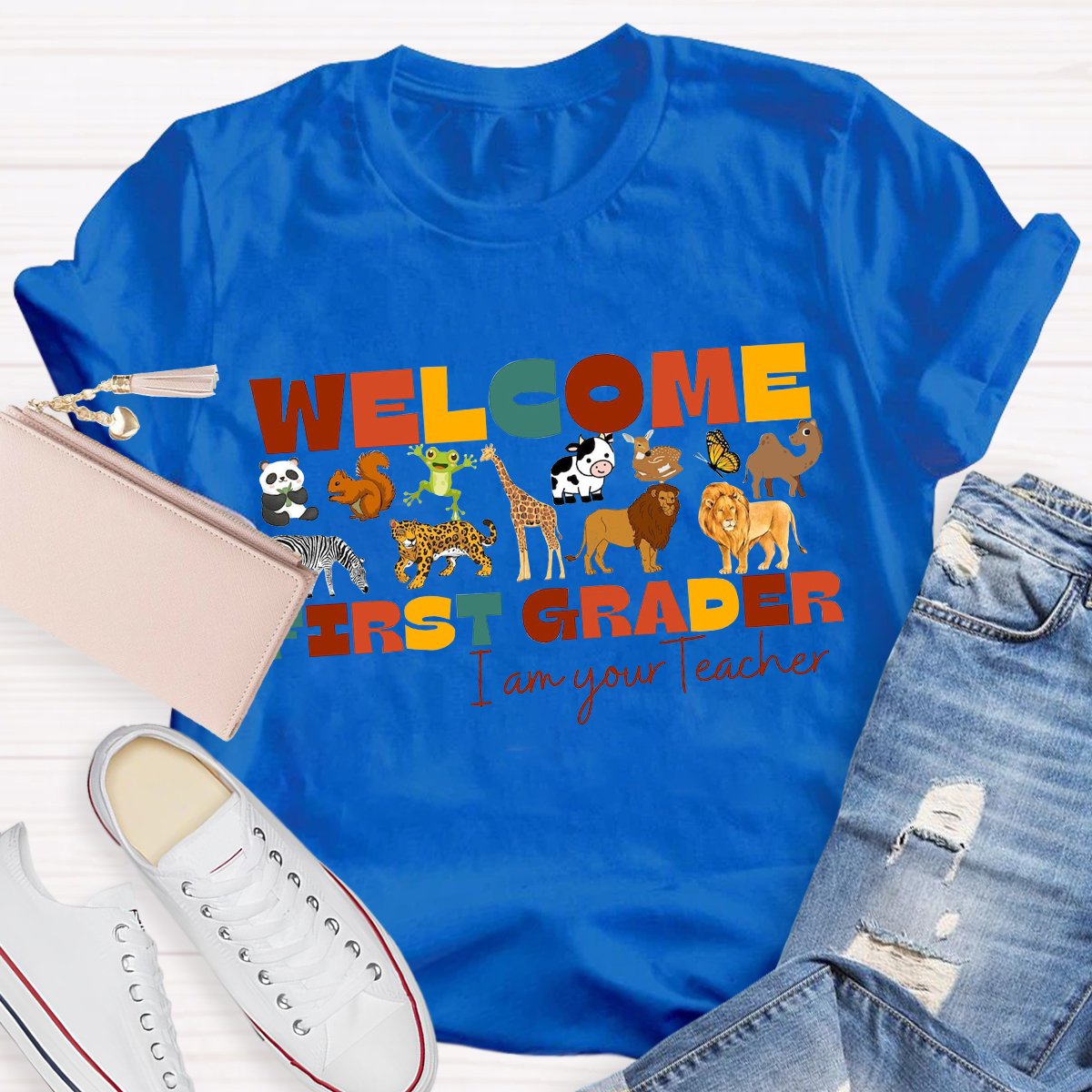 Personalized Welcome First Grader I Am Your Teacher Teacher Shirt