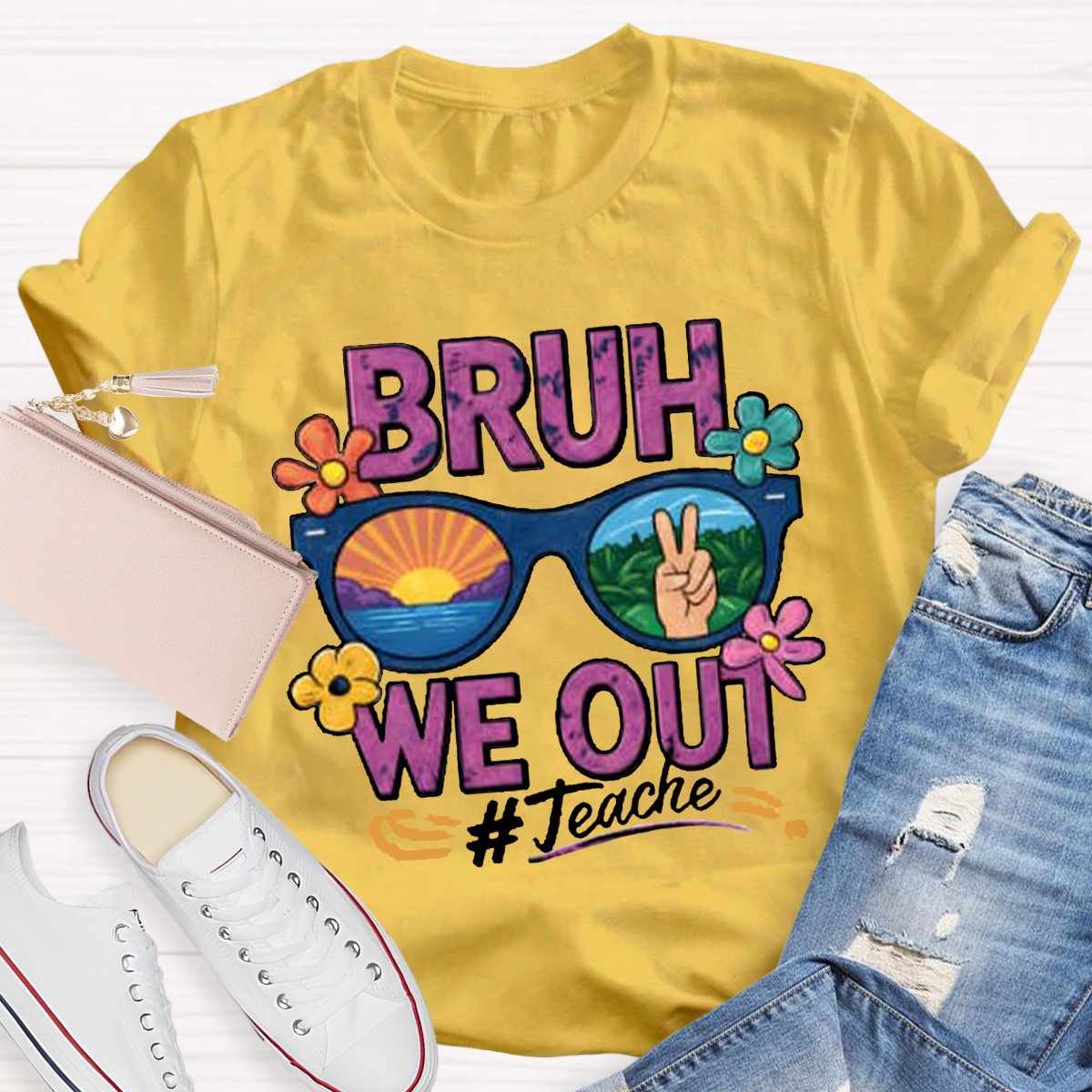 Bruh We Out 1 Teacher Shirt