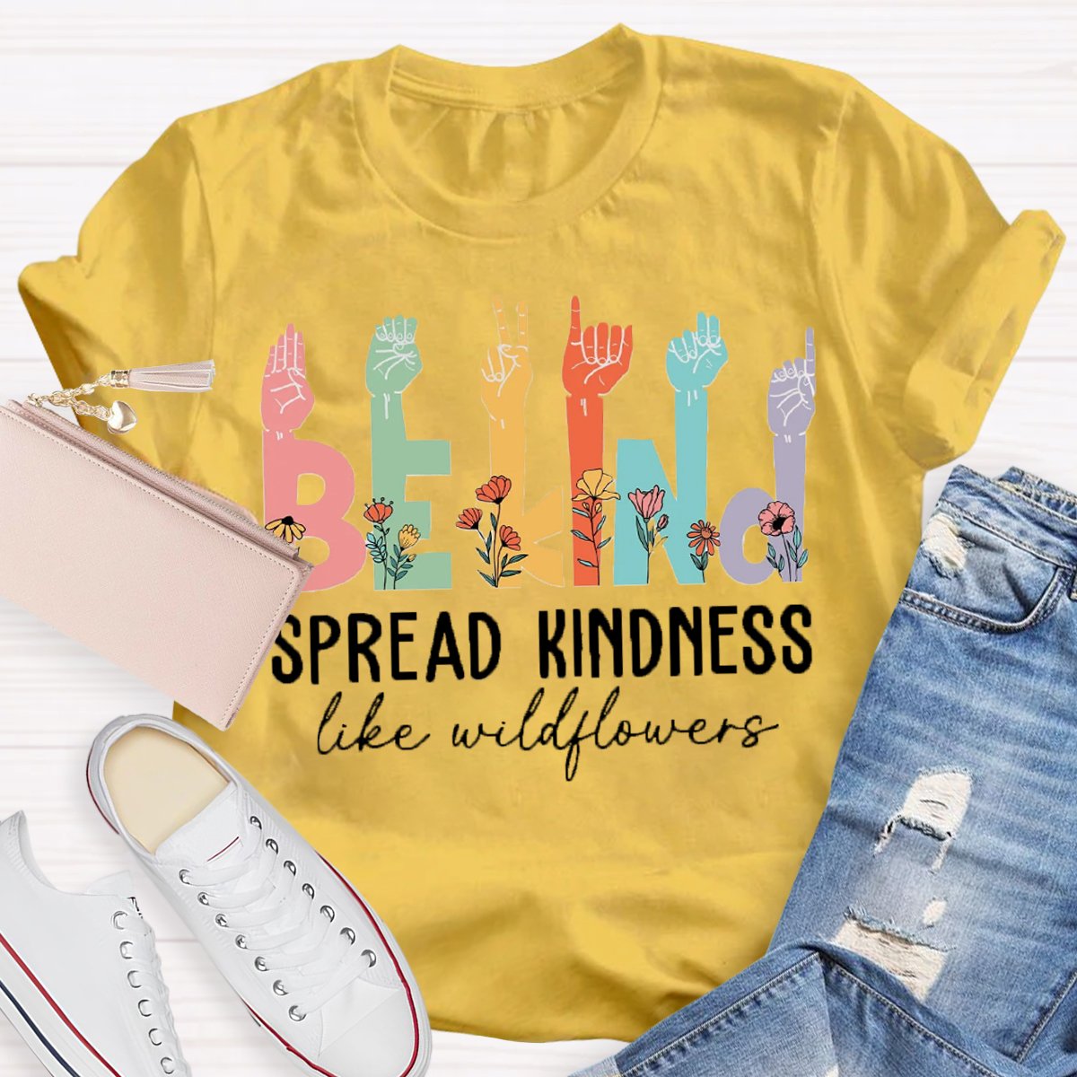 Be Kind Like Wildflower Special Education Teacher Shirt