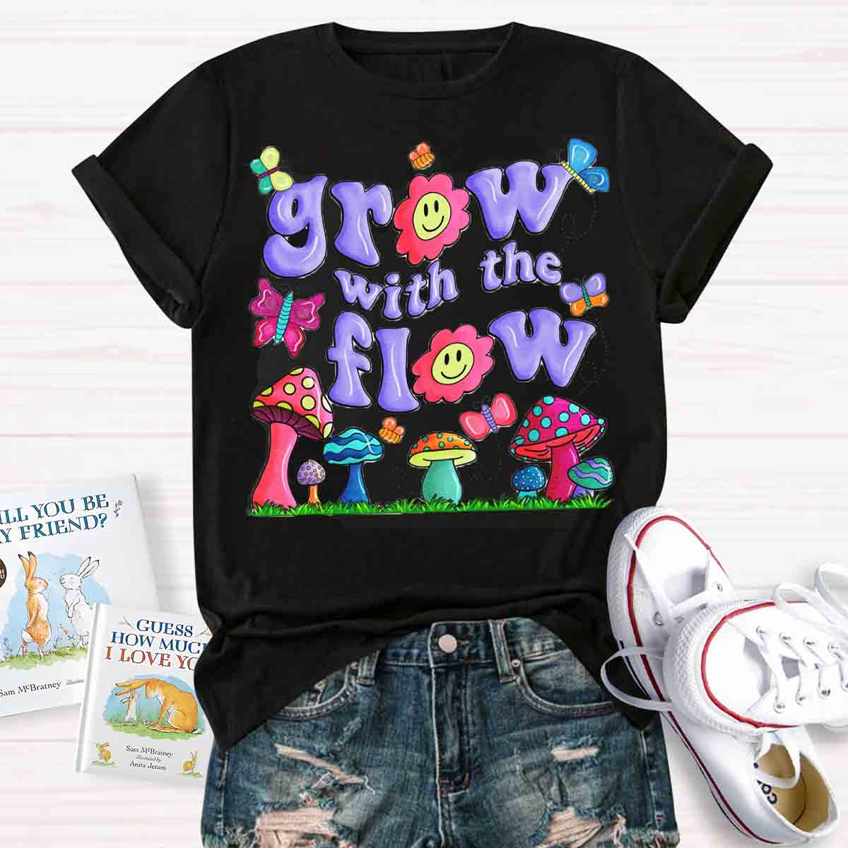 Grow With The Flow Mushroom T-shirt