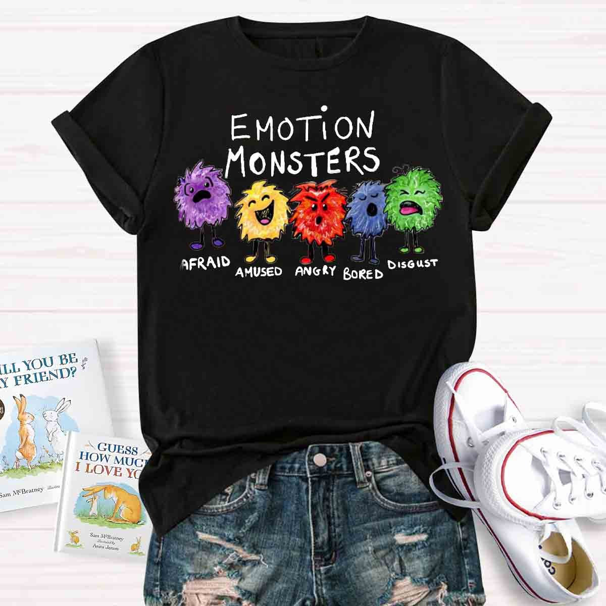 Emotion Monsters Funny Teachers T-Shirt