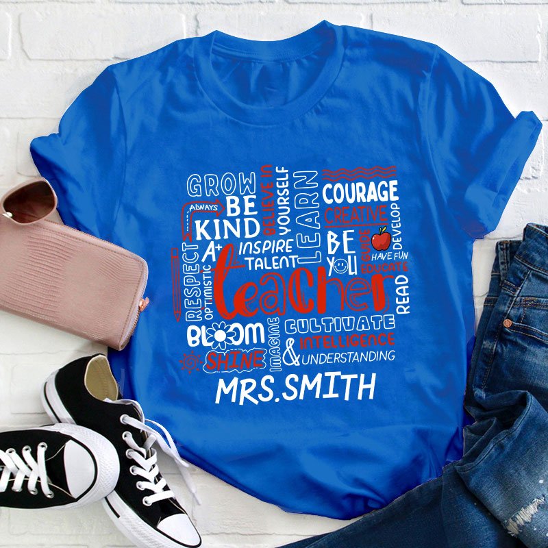 Personalized Positive Teacher T-Shirt