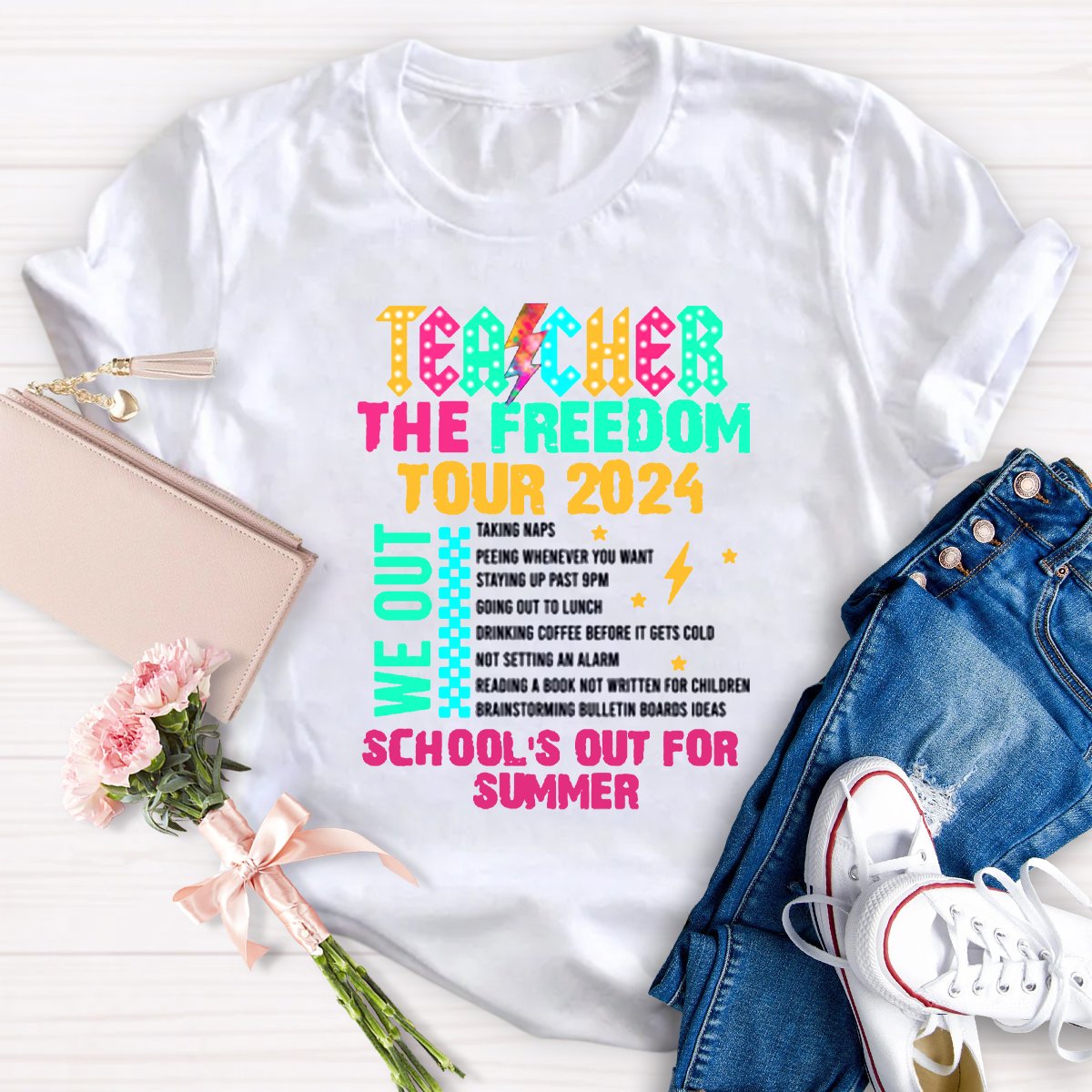 Teacher The Freedom Tour 2024 Teacher Shirt