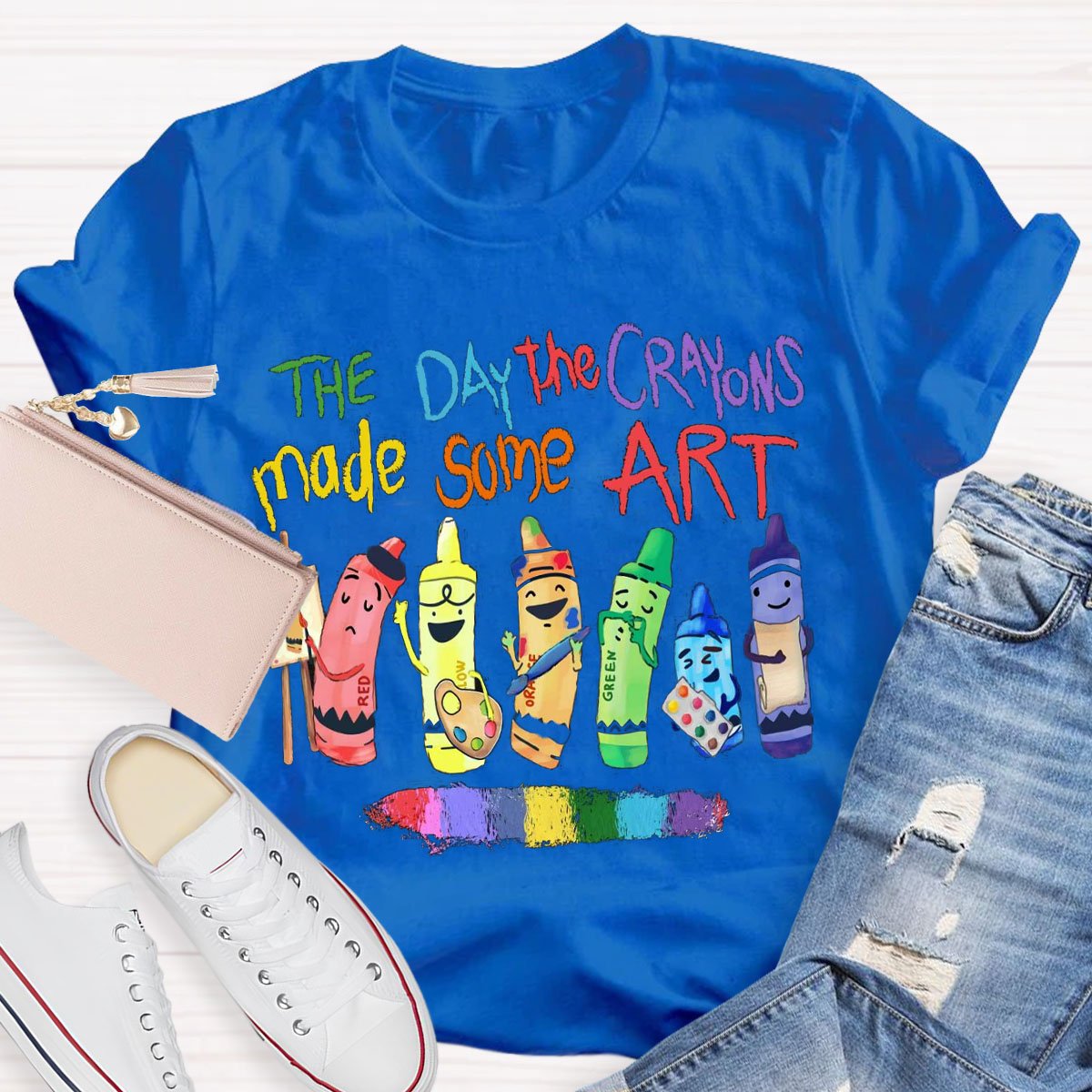 Back To School The Day The Crayons Made Some Art T-Shirt