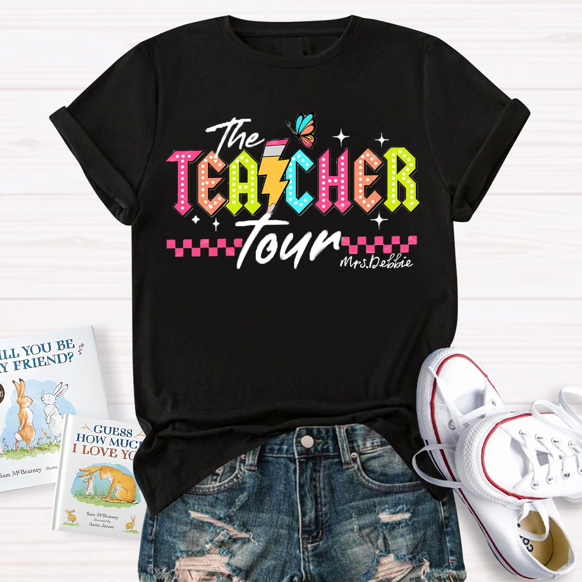 Personalized Name The Teacher Tour T-Shirt