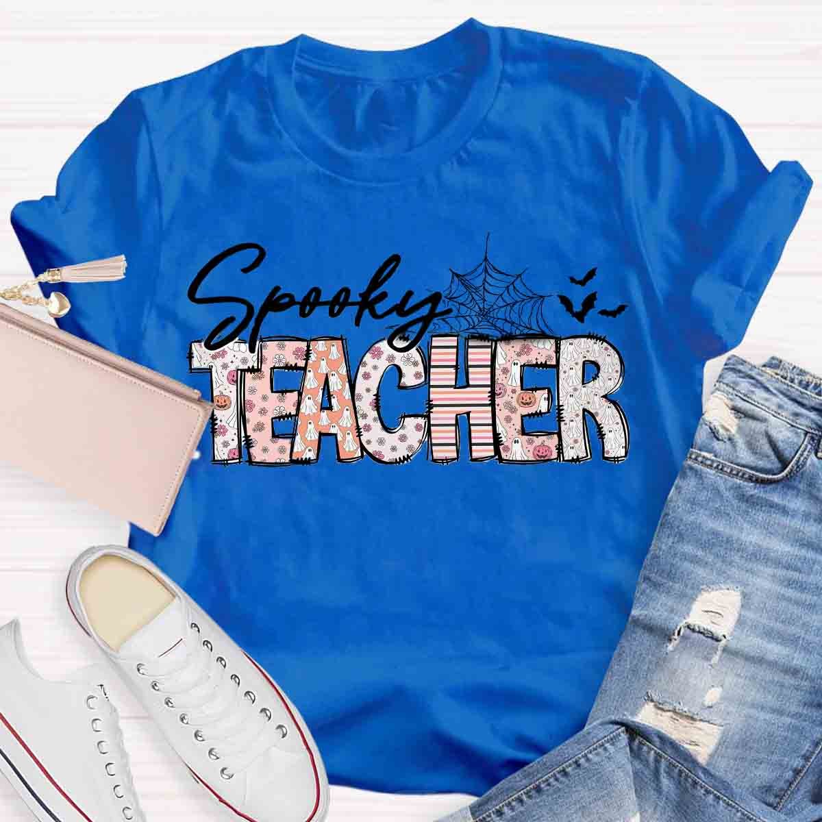 Spooky Teacher Cute Ghost Shirt