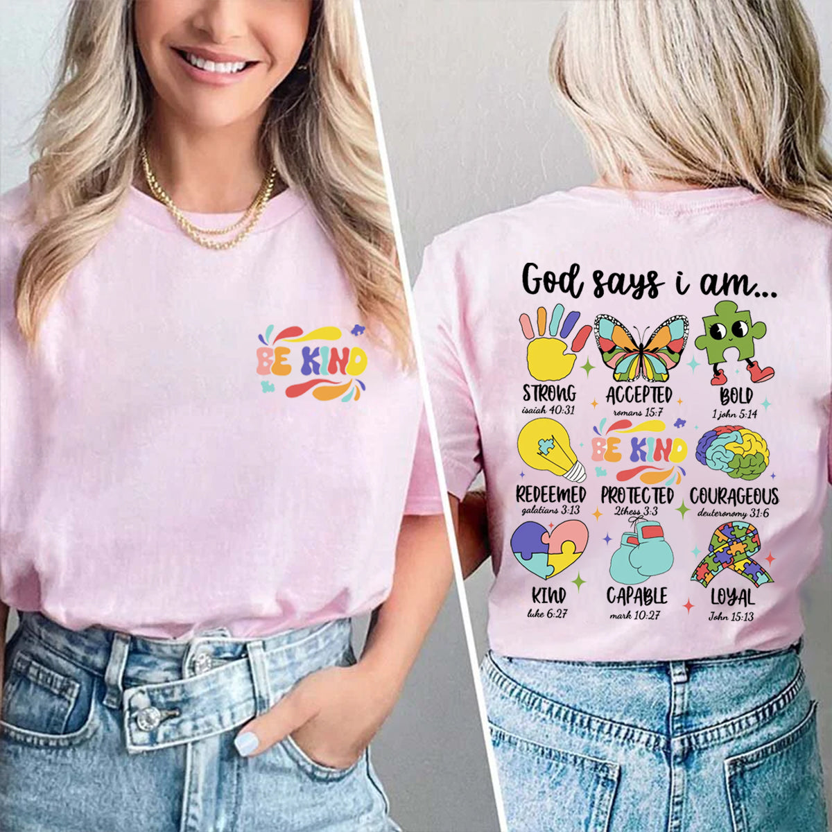 God Says Be Kind Double Printed T-shirt