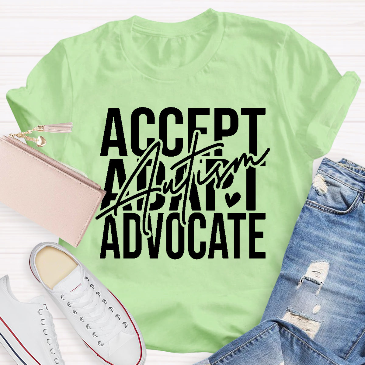 Accept Adapt Advocate Autism T-Shirt