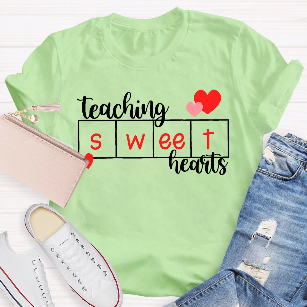 Teaching Sweet Hearts Teacher T-Shirt