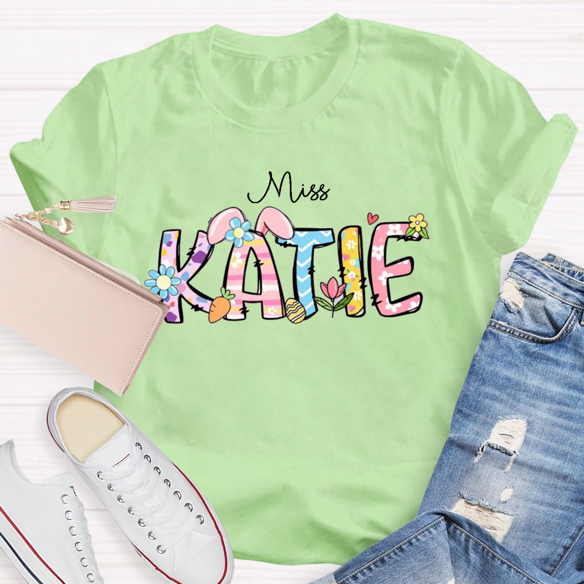 Personalized Name Easter Miss Katie T-Shirt