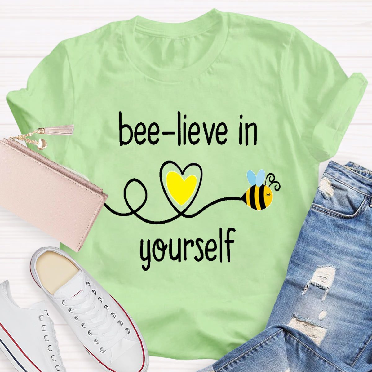 Bee-lieve In Yourself Teacher T-Shirt