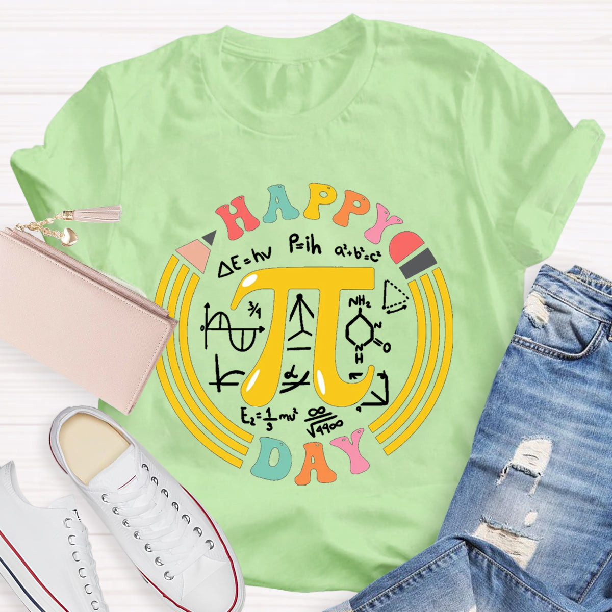 Happy Pi Day Pencil Teacher T-Shirt