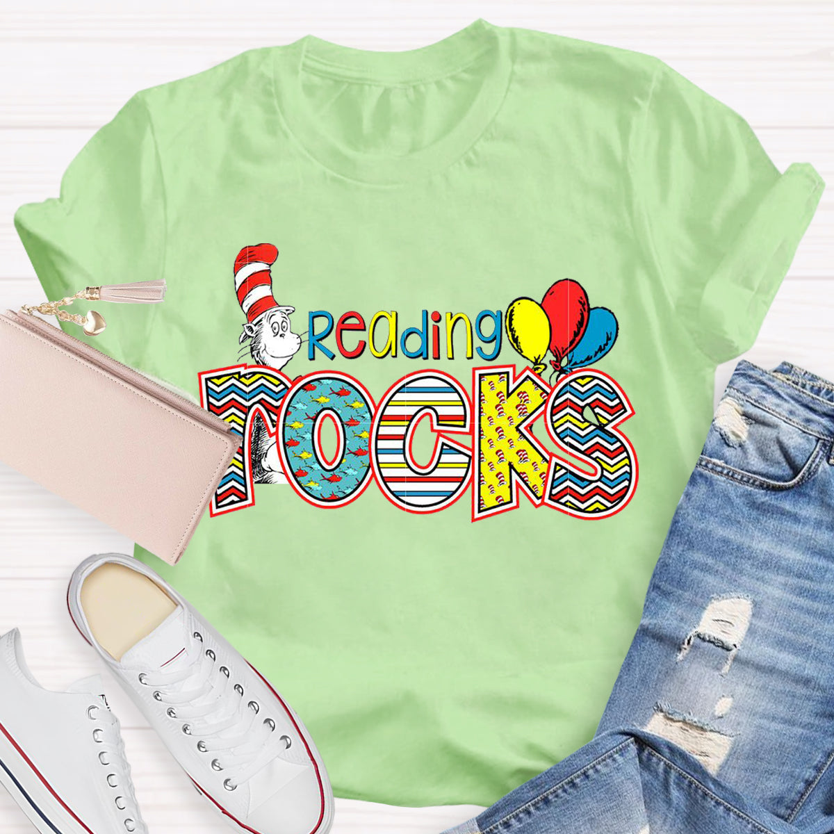 Reading Rocks Teacher T-Shirt