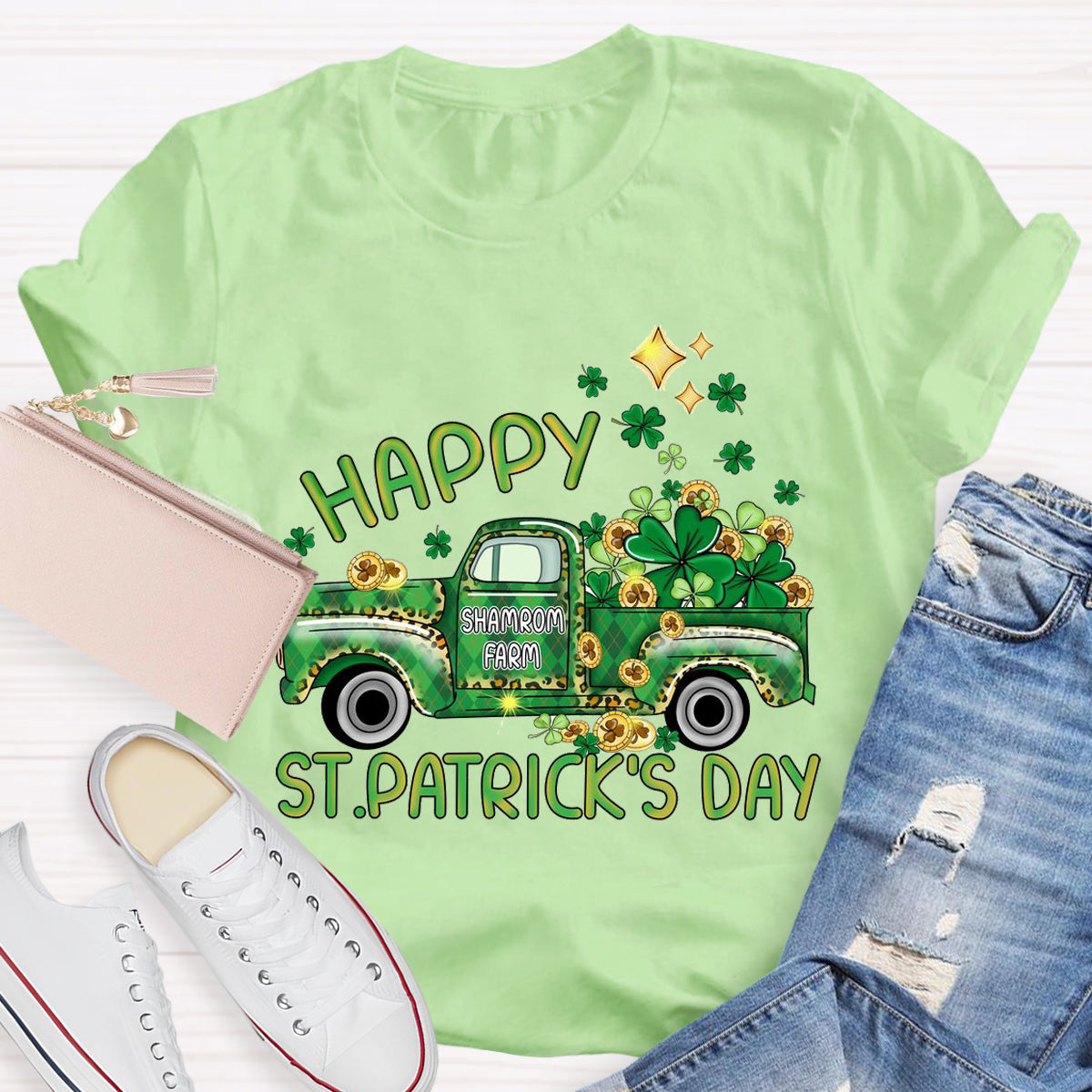 Happy St.Patrick's Day Shamrock Farm T-Shirt