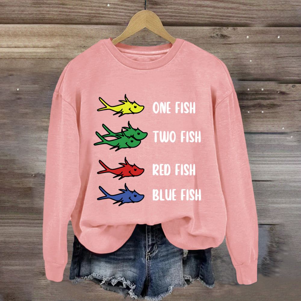 Fish Colors And Numbers Funny Math Sweatshirt