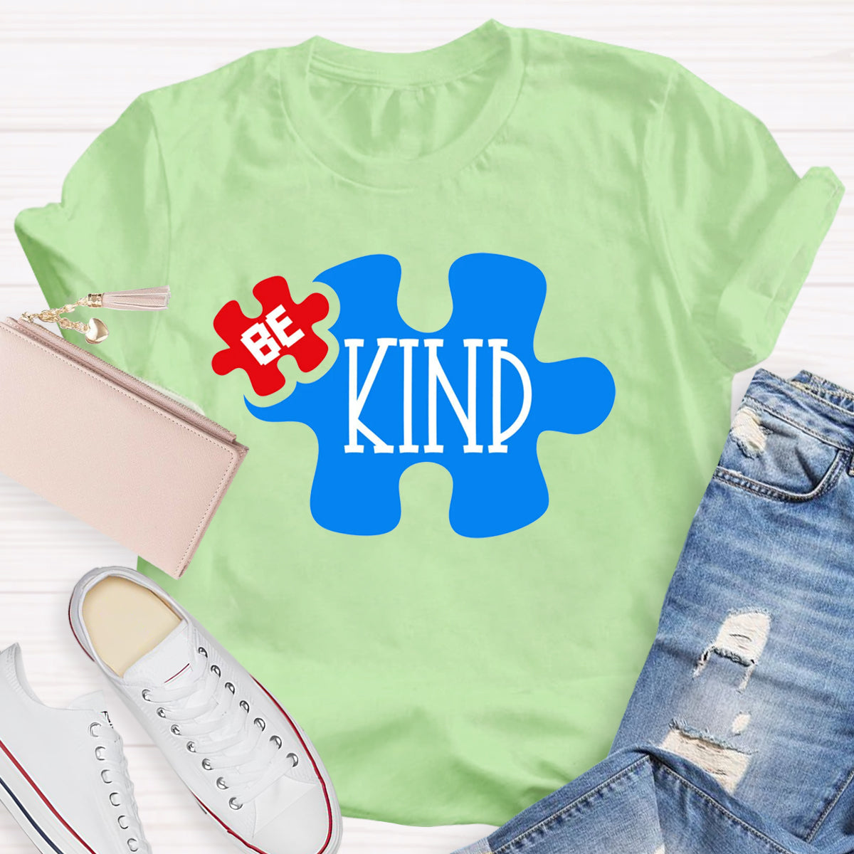 Be Kind Puzzle Teacher T-Shirt