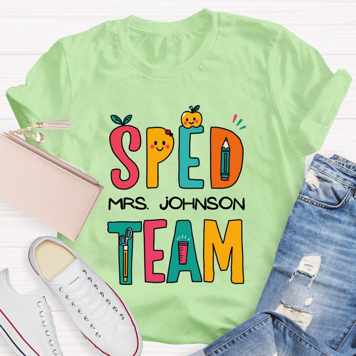 Personalized Name Of SPED Team Teacher T-Shirt