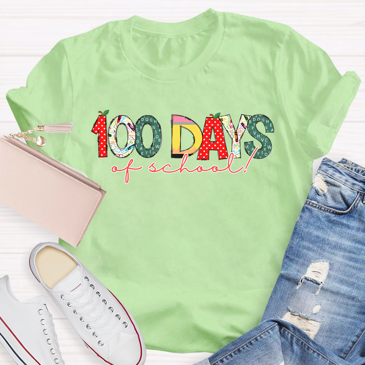 100 Days Of School Teacher T-Shirt