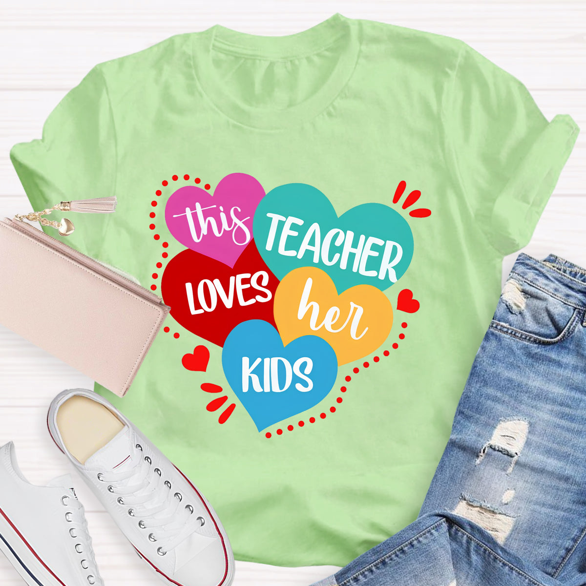 This Teacher Loves Her Kids Teacher T-Shirt