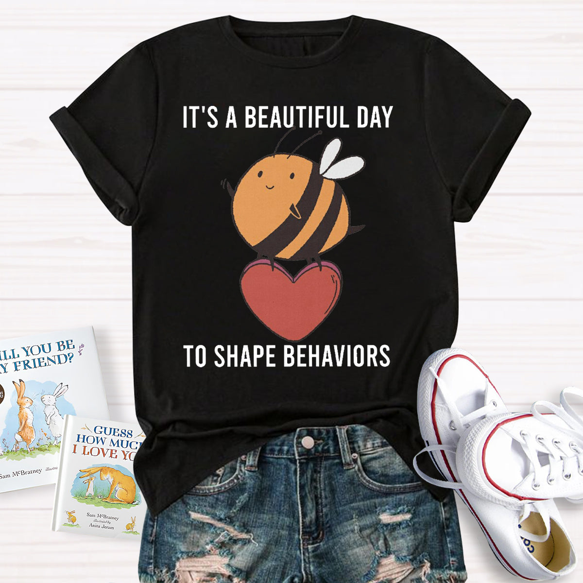 It's A Beautiful Day To Shape Behaviors Bee Lover Special Education T-Shirt