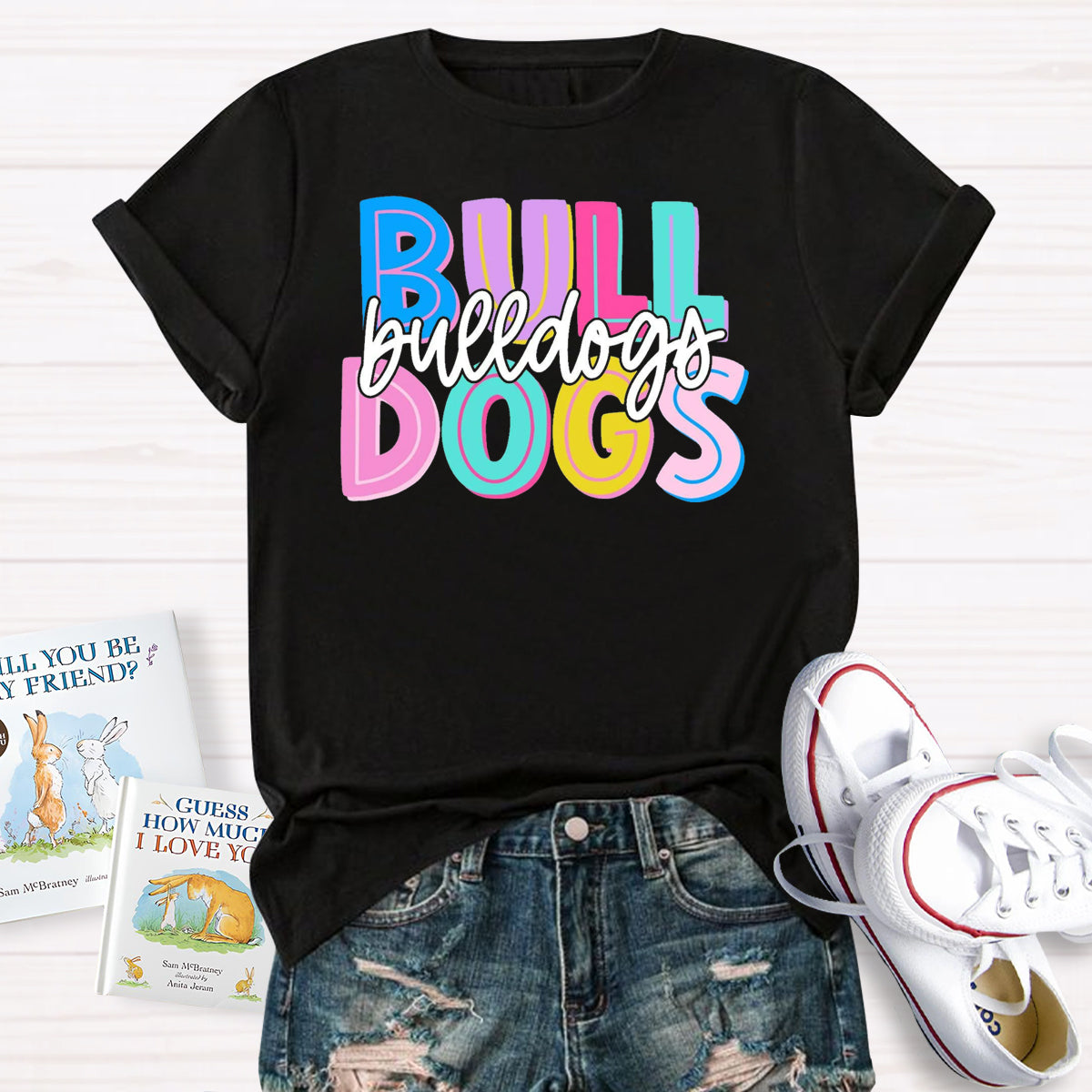 Personalized School Mascot Bulldogs Teacher T-Shirt