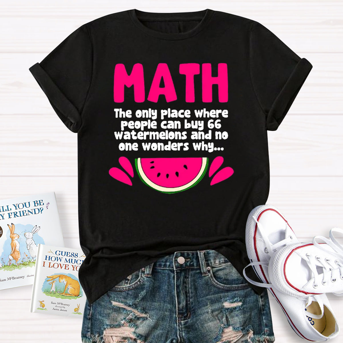 Math And Watermelons Mathematics Calculation Numbers T-Shirt