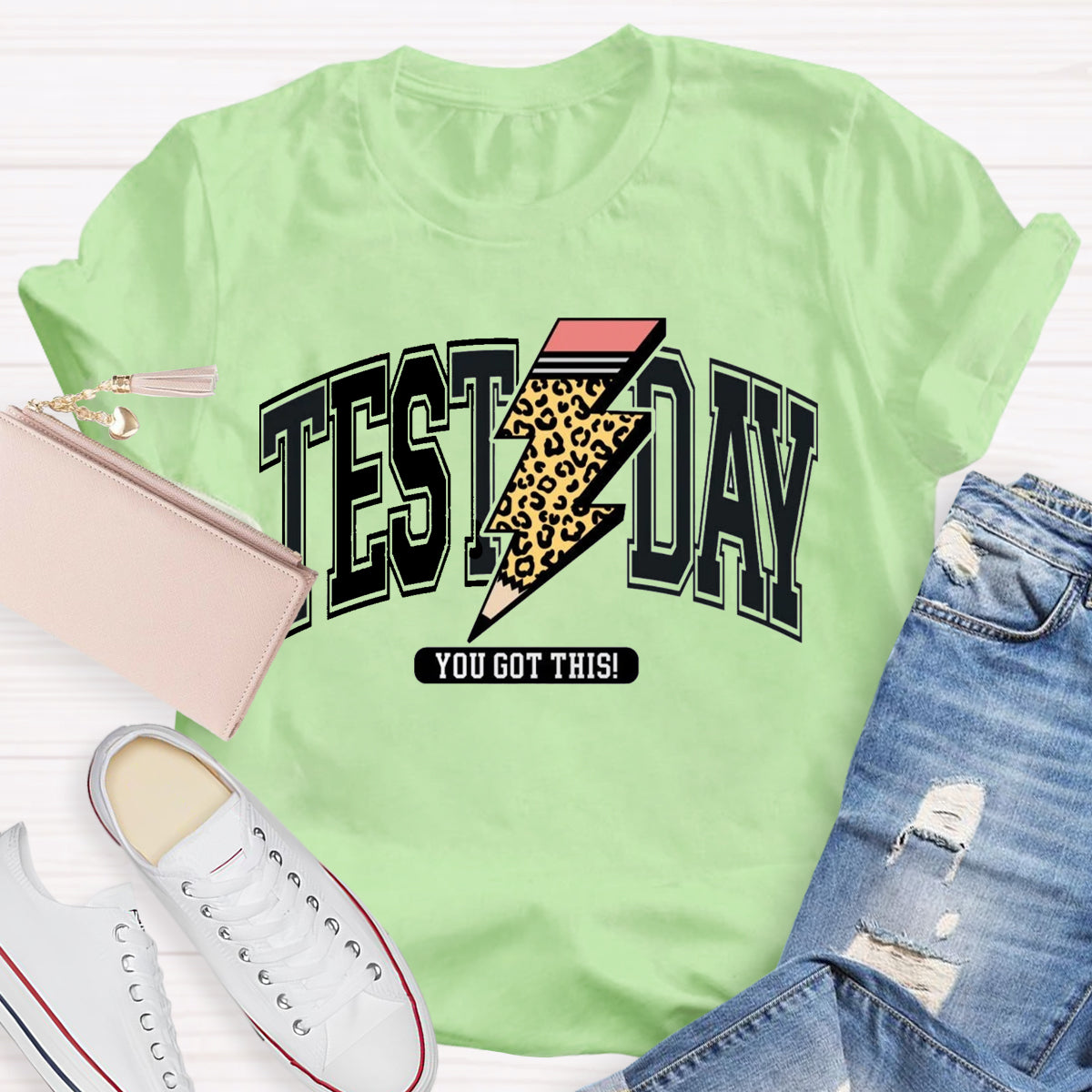 Leopard Lightning Test Day You Got This T-Shirt