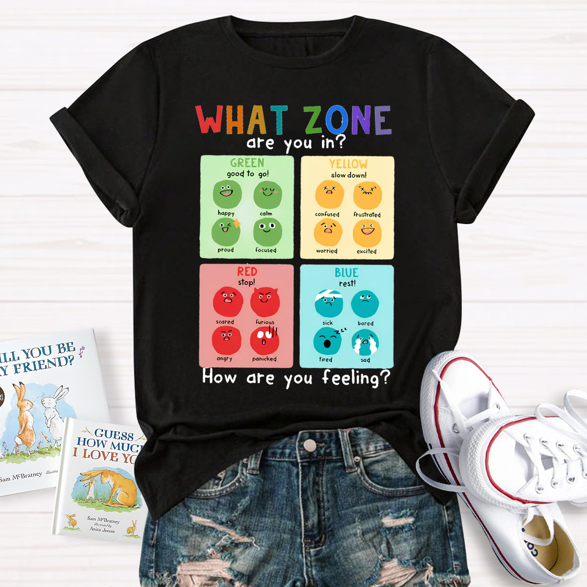 What Zone Are You In Mental Health Therapy Teacher T-Shirt