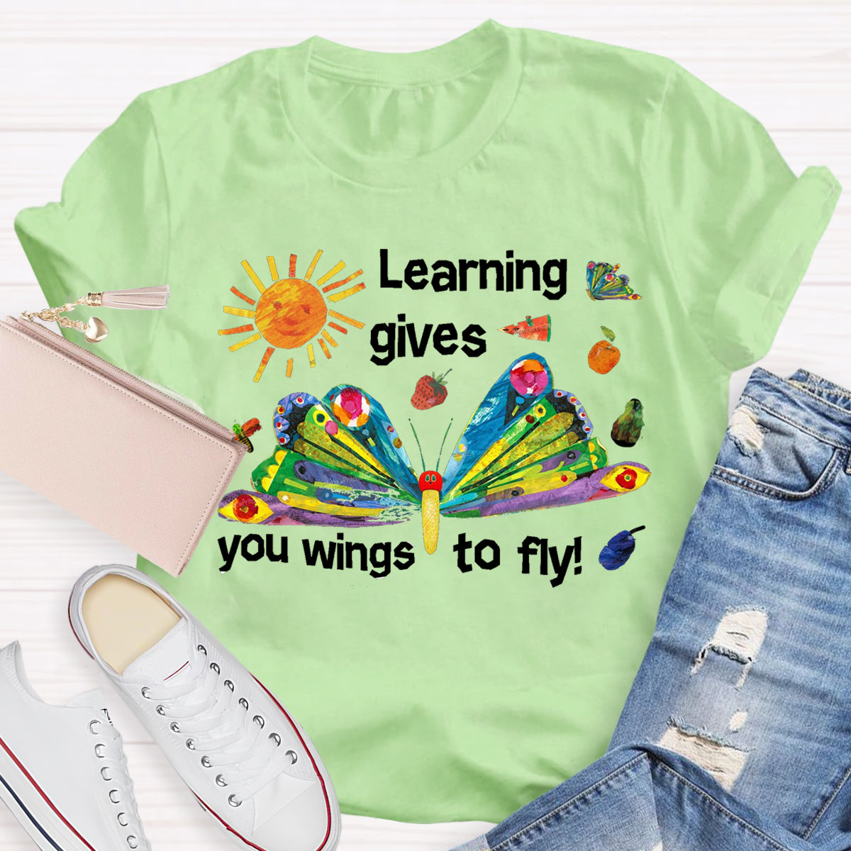 Learning Gives You Wings To Fly T-Shirt