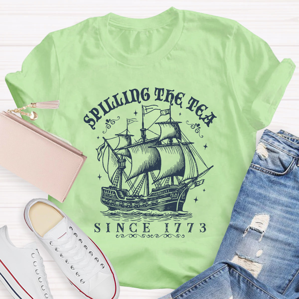 Spilling The Tea Since 1773 History Teacher T-Shirt