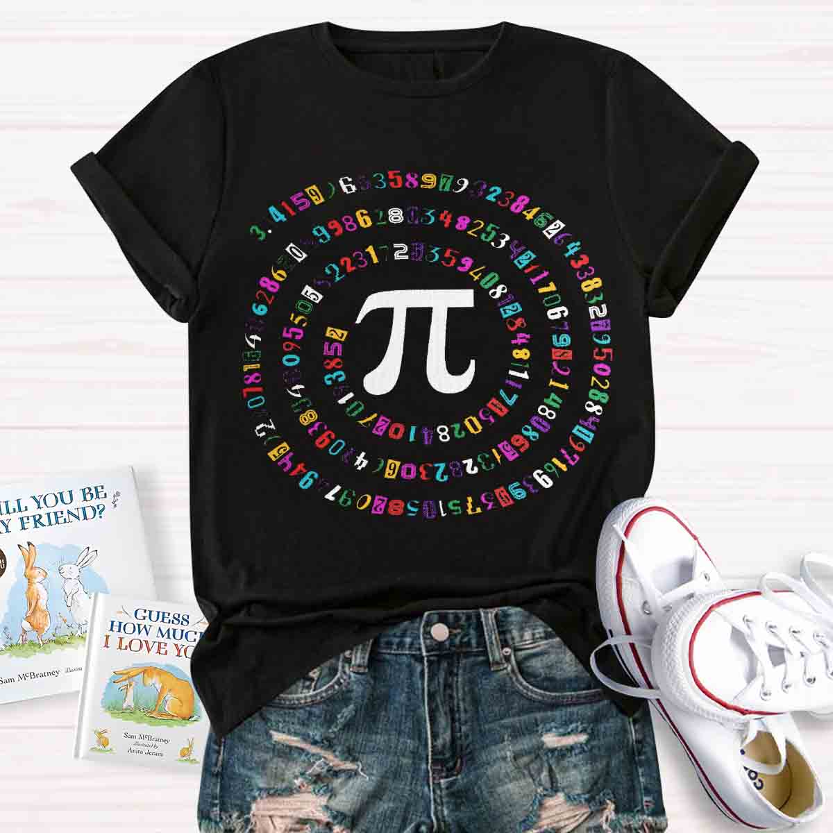 Happy Pi Day Colorful Pi Teacher T-Shirt