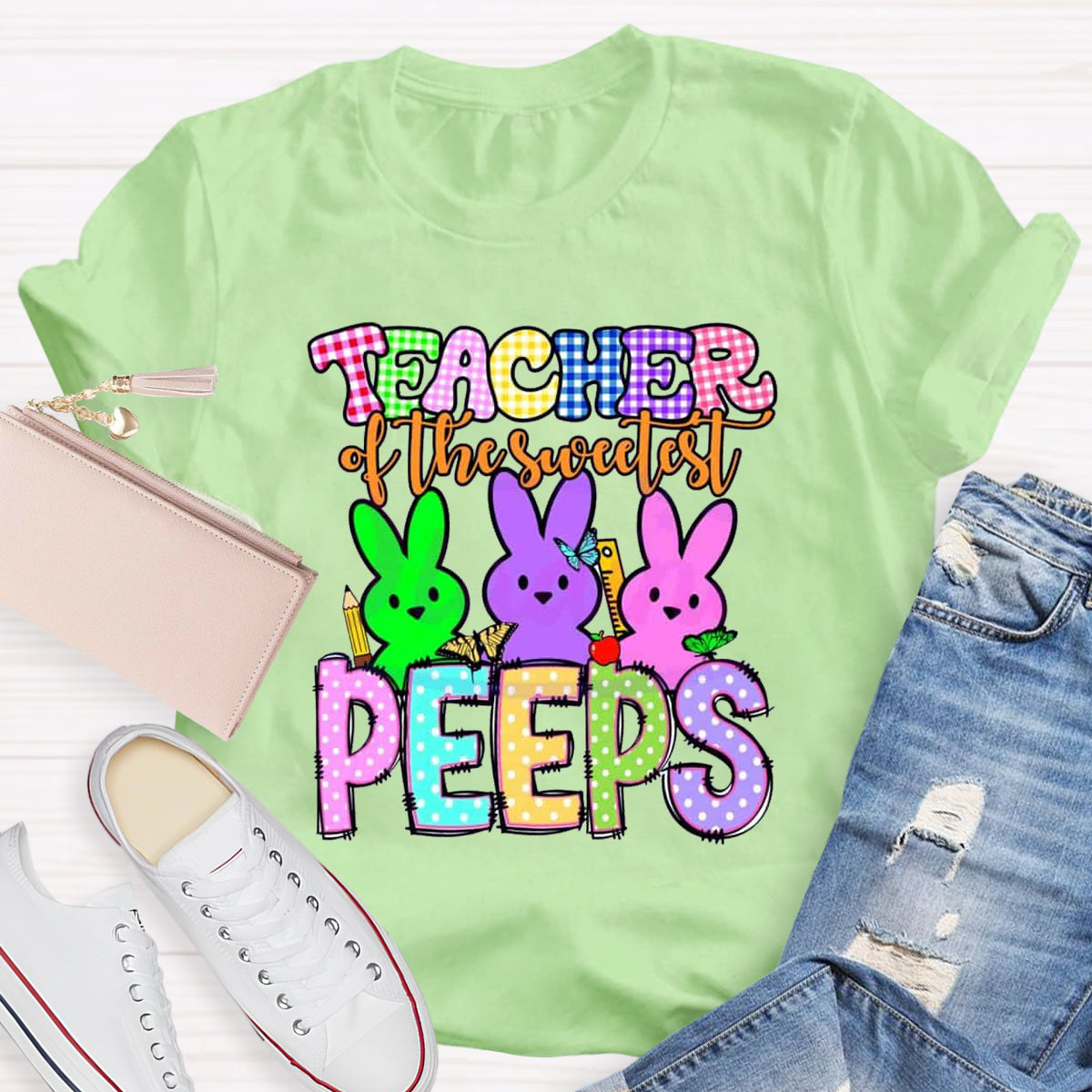 Teacher Of The Sweetest Peeps Teacher T-Shirt