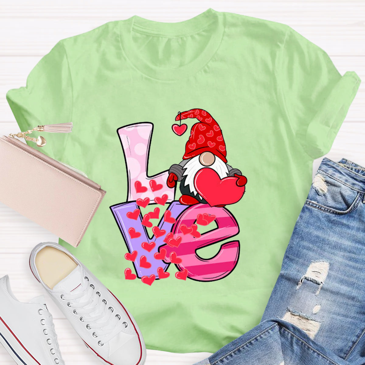 Love Gnome Hearts T-Shirt