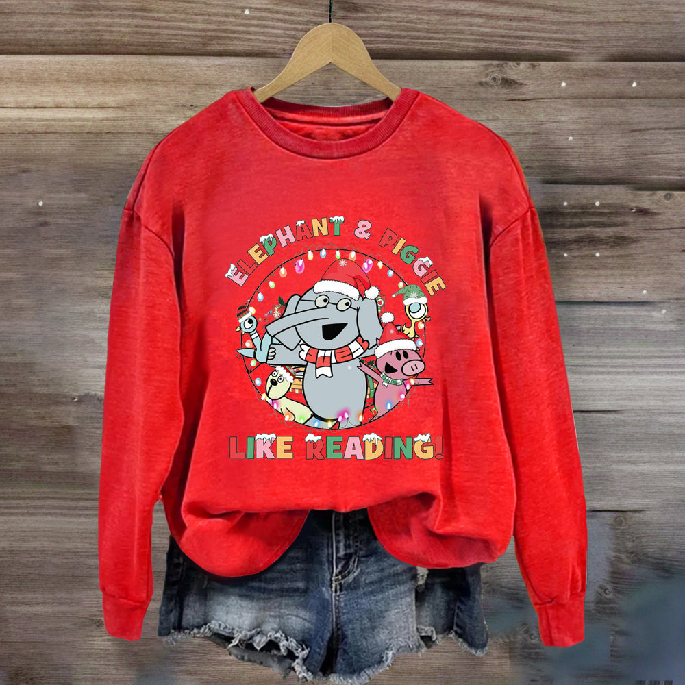 Elephant & Piggie Like Reading Sweatshirt